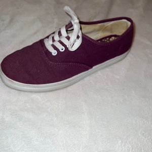 Maroon lace up shoes